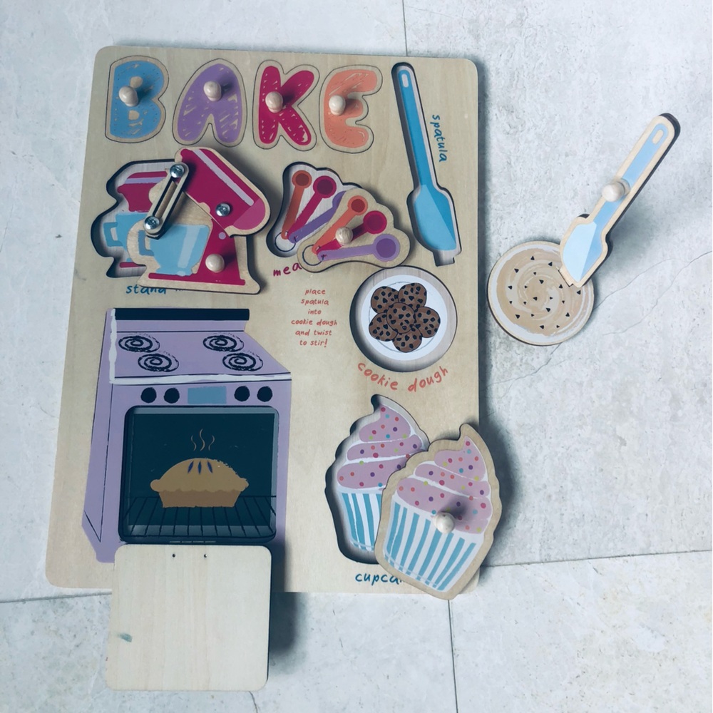 Bundle of two Wooden Baking and Sweet  Treats  Knob Puzzles - Picture 3 of 5